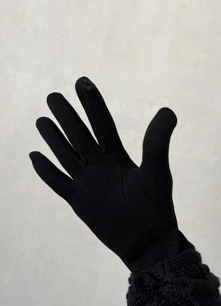 Рукавички жіночі чорні зима3 фото