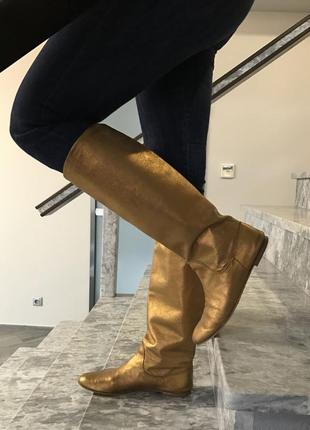 Чоботи золоті легкі tapeet vicini (guizeppe zanotti ) оригінал р 36