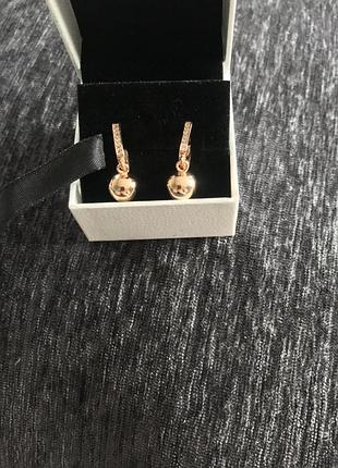 Сережки мед золото