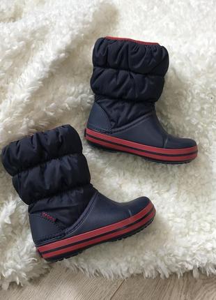 Зимові дитячі чоботи крокси кроксы сrocs kids’ winter puff boot 14613