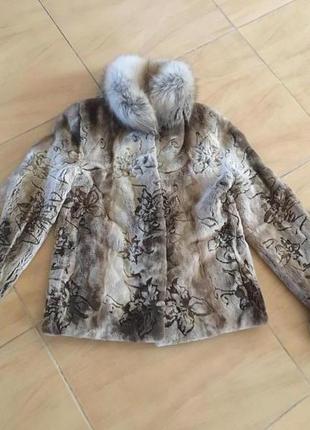 Норковый полушубок saga furs royal vicone mink