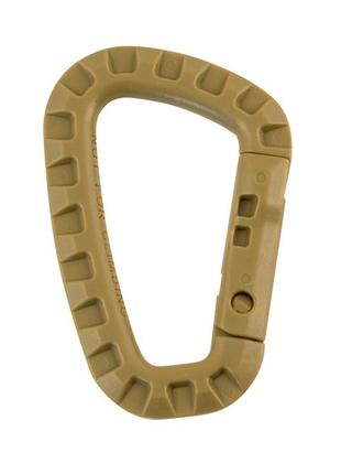 Карабін 1шт kombat uk tactical carabiner 4432998 койот