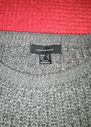 В'язаний сірий светер3 фото