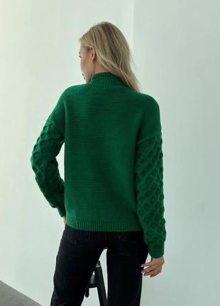 Вовняний светр з об’ємними рукавами5 фото