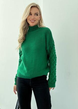 Вовняний светр з об’ємними рукавами4 фото
