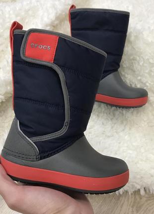 Зимние детские сапоги кроксы кроксы crocs kids' lodgepoint snow boot 204660-4he2 фото