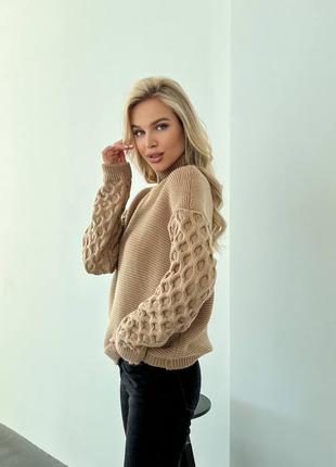 Вовняний светр з об’ємними рукавами6 фото