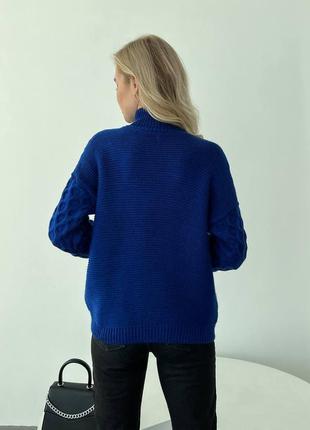 Вовняний светр з об’ємними рукавами5 фото