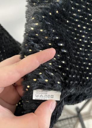 Новый черный теплый шарф-хомут в золотую блестку bai.di.fashion4 фото