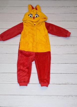 Теплий махровий кігурумі кішечка (лисичка)