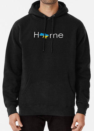 Худи толстовка унисекс с патриотическим принтом ukraine home, дім україна, дом украина