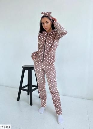 Піжама домашній костюм махровий + пов'язка на голову