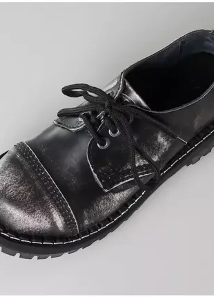 Steel туфли броги ботинки 3 люверсы натуральная кожа чёрные серые стилы 🔥 железный носок метал шуруп