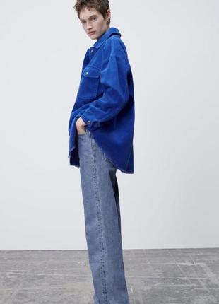Оверсайз вельветова куртка, сорочка zara, колекція 2022 року, розмір xs(s)3 фото
