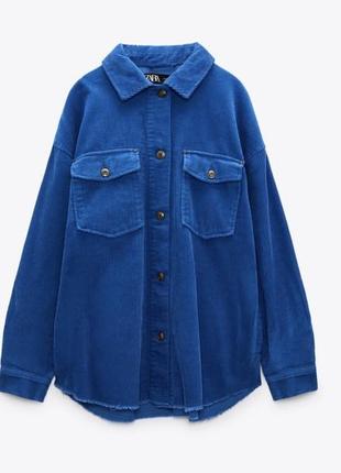 Оверсайз вельветова куртка, сорочка zara, колекція 2022 року, розмір xs(s)5 фото