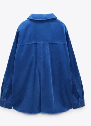 Оверсайз вельветова куртка, сорочка zara, колекція 2022 року, розмір xs(s)6 фото