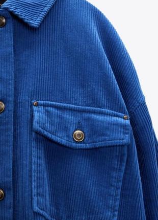 Оверсайз вельветова куртка, сорочка zara, колекція 2022 року, розмір xs(s)7 фото