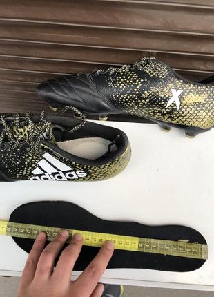 Adidas x 16.3 fg lea 46-47р 30см футбольні бутси8 фото