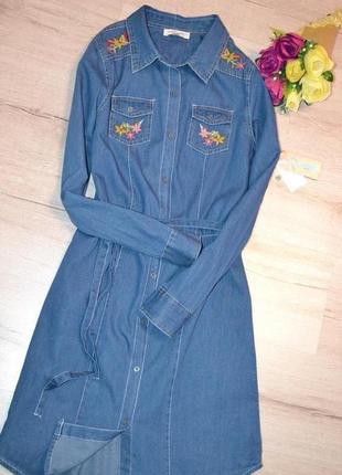 Джинсове сукня на 14-16л wallflower з вишивкою1 фото