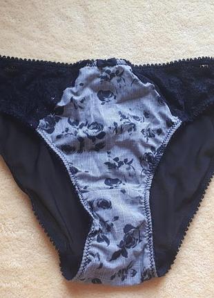 Нові чорні сірі з принтом узором трусики сліпи сітка з квітами мереживо л/l/12/40/48 marks spencer
кружево узор принт