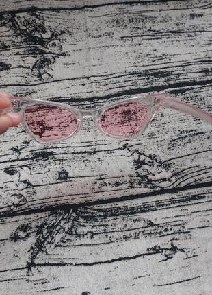 Окуляри ретро очки рожеві7 фото