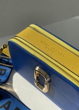 Сумка жіноча marc jacobs the snapshot yellow blue3 фото