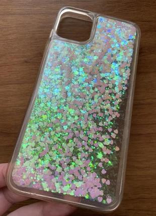 Чохол акваріум сердечки iphone 11 pro max