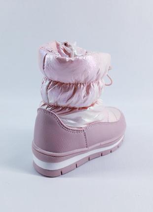 Детские дутики зимние для девочки kimboo fg2370-1f 23-28(р) розовый5 фото