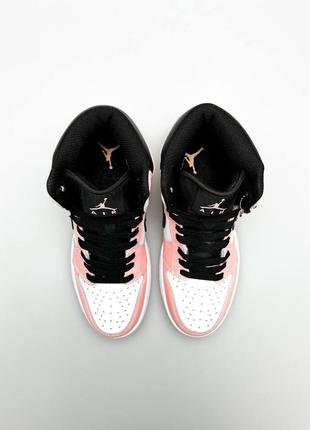 Женские кроссовки nike air jordan high white pink#найк5 фото