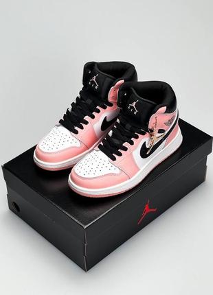Женские кроссовки nike air jordan high white pink#найк8 фото