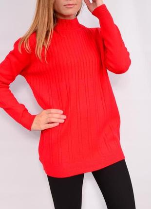 Теплі вязані светри великих розмірів, вишукана якість, червоний4 фото