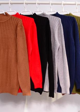 Теплі вязані светри великих розмірів, вишукана якість, червоний6 фото
