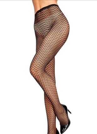 87868 колготки з візерунком c, щільність 20 den, колір чорний