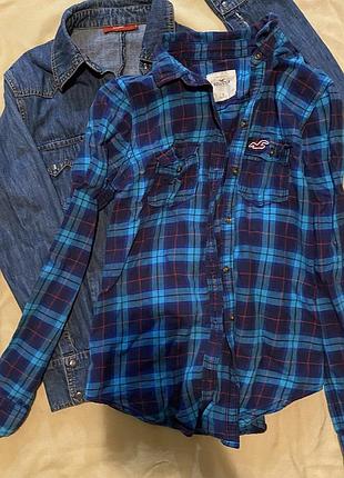 Стильні сорочки (в клітку, джинс)