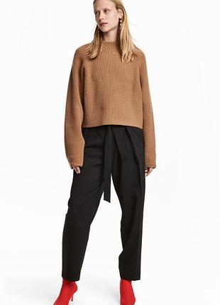 Брюки с высокой талией h&m шерстью 44%