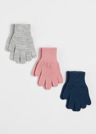 Перчатки h&m на девочку 4-8 лет hm 110/128 см