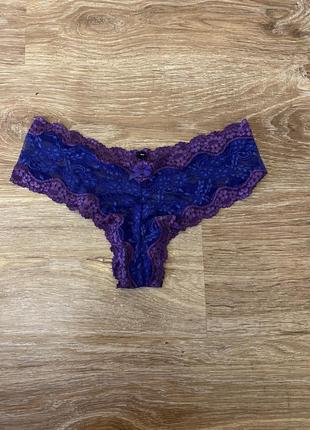 Шикарні, ажурні, трусики темно синього кольору👌
