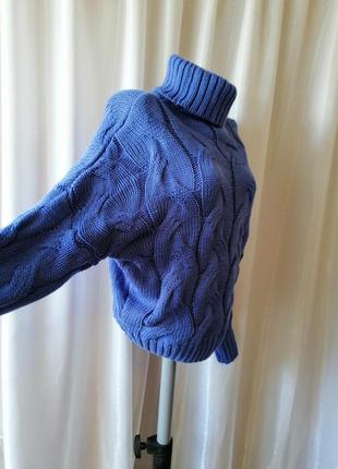 Вязаный свитер с высокой горловиной оверсайз трикотажні светри з високою горловиною оверсайз4 фото