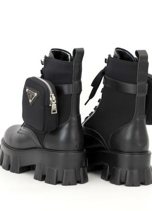 Демисезонные женские ботинки prada boots premium (без меха)3 фото