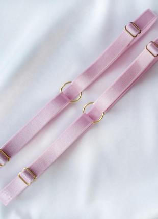 Гартеры/подвязки на ножки на 1 полосочку розовые