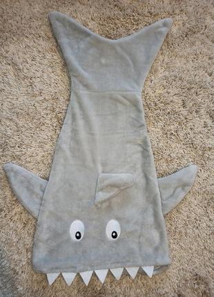 Плед для ног,плед одеяло акула