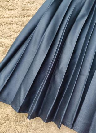 Синяя юбка плисе2 фото