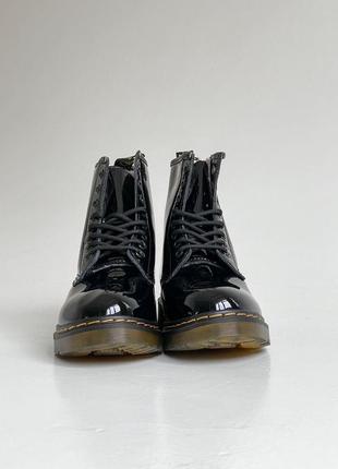 Зимові жіночі високі чорні лаковані шкіряні черевики dr.martens 🆕 мартенси10 фото