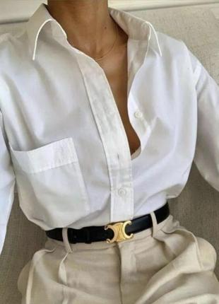 Кожаный ремень в стиле celine