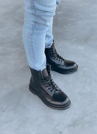 Зимові жіночі високі чорні шкіряні черевики dr.martens 🆕 мартенси7 фото