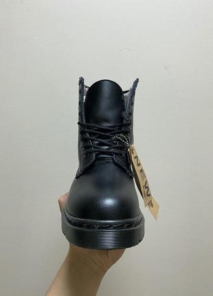 Зимові жіночі високі чорні шкіряні черевики dr.martens 🆕 мартенси8 фото