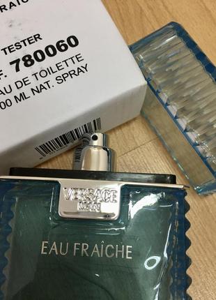 Versace fraiche 100ml man eau версаче фреш версачи мужские духи стойкие чоловічі парфуми туалетна вода2 фото