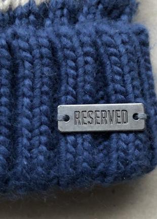 Стильная тёплая вязаная шапка/ стильна тепла шапуля у візерунок на девочку мальчика/жаккард