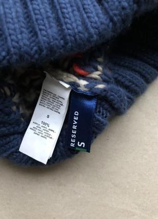 Стильная тёплая вязаная шапка/ стильна тепла шапуля у візерунок на девочку мальчика/жаккард