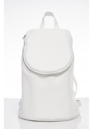 Жіночий рюкзак-циліндр sambag білий2 фото